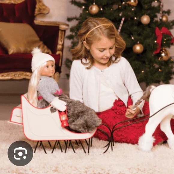 Battat Other - OUR GENERATION DOLL WINTER SLED/ CARRIAGE/ SLEIGH SET ALSO FITS AMERICAN GIRL